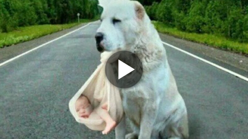 “Heartwarming Canine Compassion: Viewers Firmly Reject Leaving the Abandoned Child on the Street as a Comforting Kiss from the Dog Touches Their Hearts.”